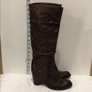 Leather brown boots sz 7